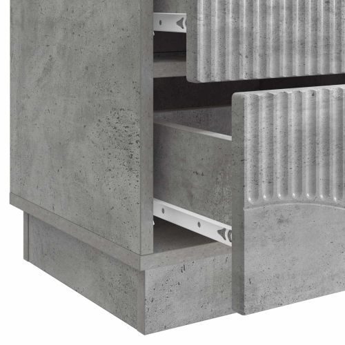 Нощен шкаф Бетонно сиво 43 x 34,5 x 44,5 см Инженерна дървесина