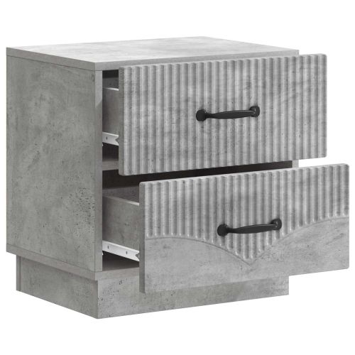 Нощен шкаф с чекмедже 2 pcs Бетонно сиво 43 x 34,5 x 44,5 см