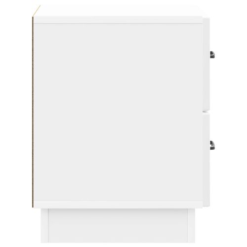 Нощен шкаф с чекмедже 2 pcs Бял гланц 43 x 34,5 x 44,5 см