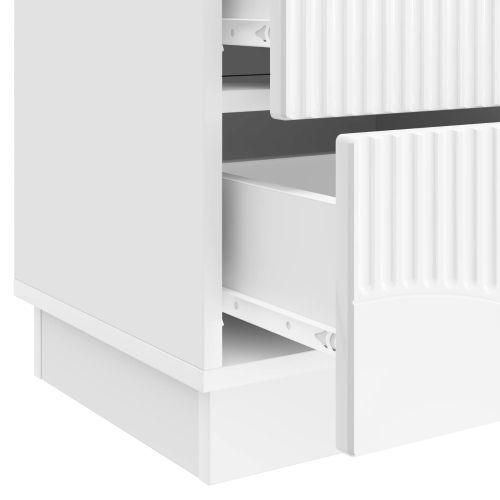 Нощен шкаф с чекмедже 2 pcs Бял гланц 43 x 34,5 x 44,5 см