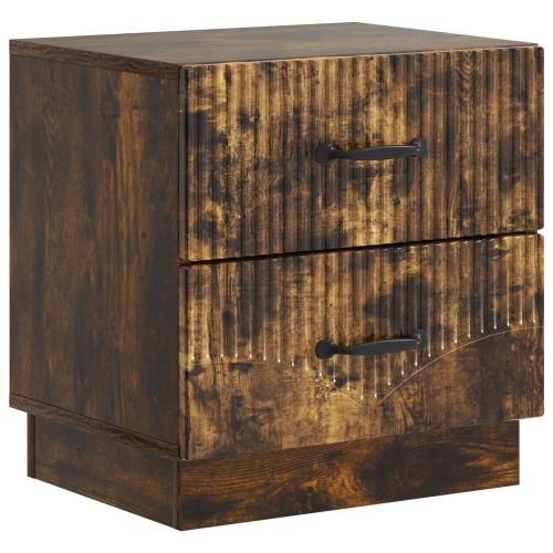 Нощен шкаф с чекмедже 2 pcs Опушен дъб 43 x 34,5 x 44,5 см