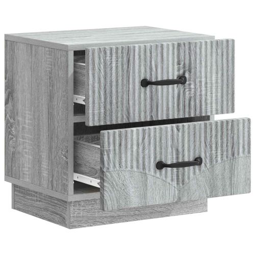 Нощен шкаф с чекмедже 2 pcs Сива сонома 43 x 34,5 x 44,5 см