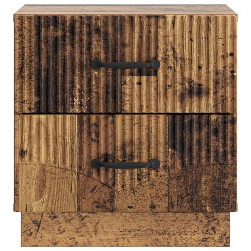 Нощен шкаф с чекмедже 2 pcs Старо дърво 43 x 34,5 x 44,5 см