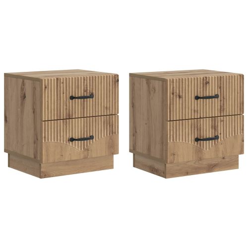 Нощен шкаф с чекмедже 2 pcs Дъб артизан 43 x 34,5 x 44,5 см