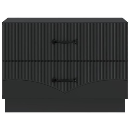 Нощен шкаф Черно 62 x 34,5 x 44,5 см Инженерна дървесина