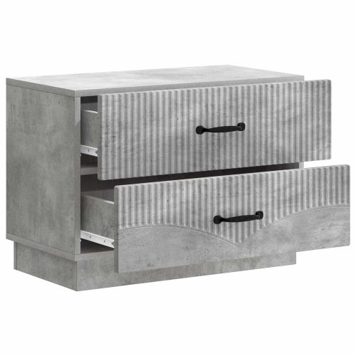 Нощен шкаф Бетонно сиво 62 x 34,5 x 44,5 см Инженерна дървесина