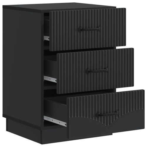 Нощен шкаф Черно 43 x 41 x 63,5 см Инженерна дървесина
