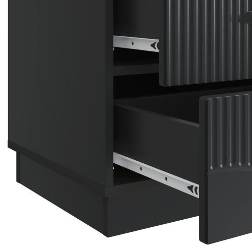 Нощен шкаф Черно 43 x 41 x 63,5 см Инженерна дървесина