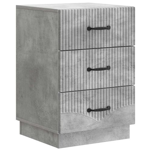Нощен шкаф Бетонно сиво 43 x 41 x 63,5 см Инженерна дървесина