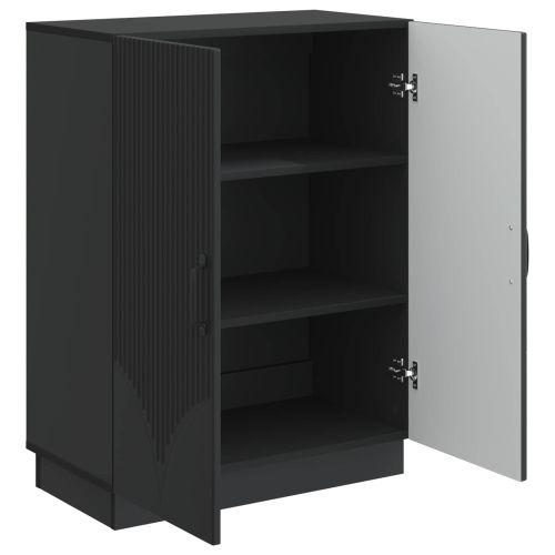 Служебен шкаф Черно 66 x 34,5 x 87 см Инженерна дървесина