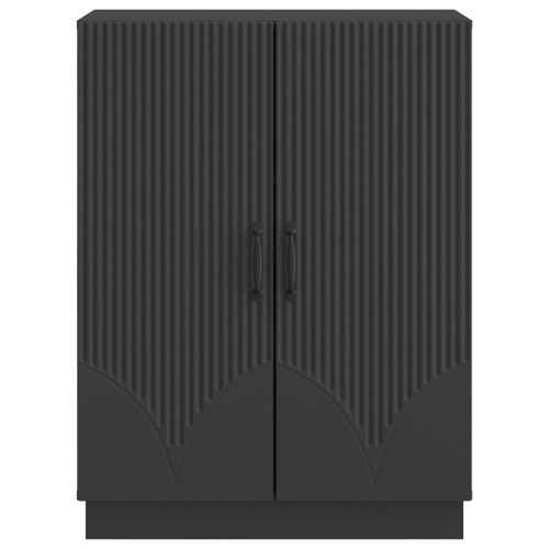 Служебен шкаф Черно 66 x 34,5 x 87 см Инженерна дървесина