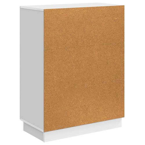 Служебен шкаф Бял гланц 66 x 34,5 x 87 см Инженерна дървесина