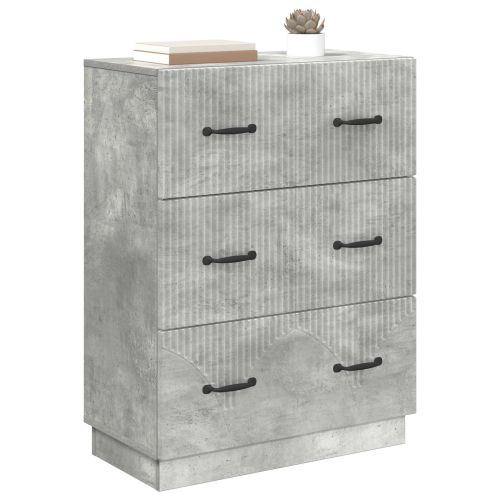 Чекмеджетен шкаф Бетонно сиво 66 x 34,5 x 87 см