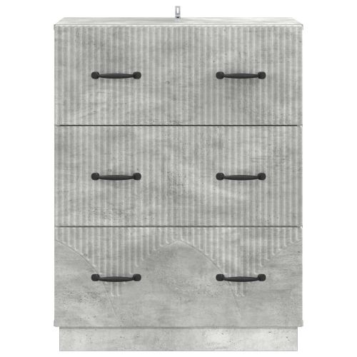 Чекмеджетен шкаф Бетонно сиво 66 x 34,5 x 87 см