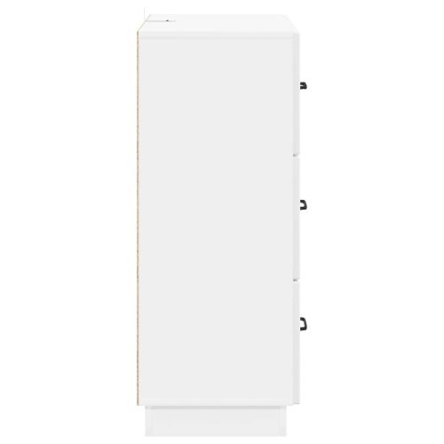 Чекмеджетен шкаф Бял гланц 66 x 34,5 x 87 см