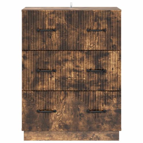 Чекмеджетен шкаф Опушен дъб 66 x 34,5 x 87 см