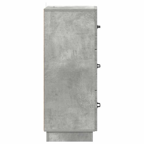 Чекмеджетен шкаф Бетонно сиво 33 x 34,5 x 87 см