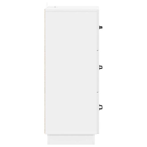 Чекмеджетен шкаф Бял гланц 33 x 34,5 x 87 см