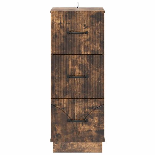 Чекмеджетен шкаф Опушен дъб 33 x 34,5 x 87 см