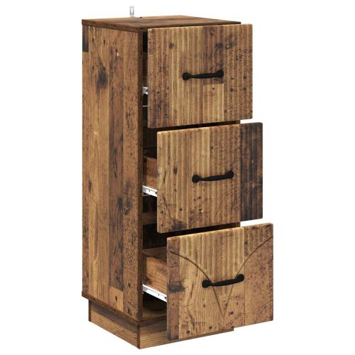 Чекмеджетен шкаф Старо дърво 33 x 34,5 x 87 см