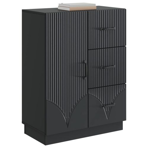 Служебен шкаф Черно 66 x 34,5 x 87 см Инженерна дървесина