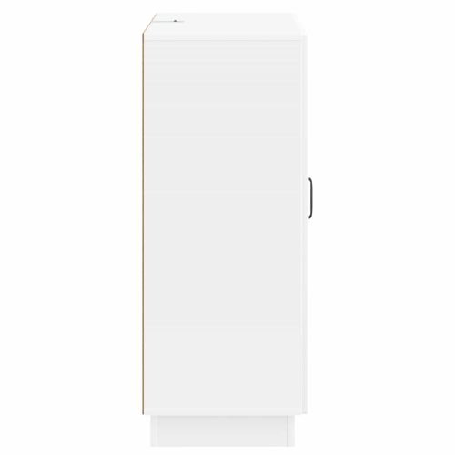 Служебен шкаф Бял гланц 66 x 34,5 x 87 см Инженерна дървесина
