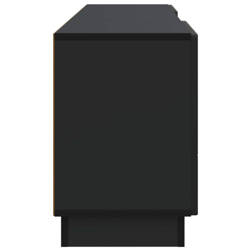 ТВ шкаф Черно 150 x 31 x 47 см Инженерна дървесина