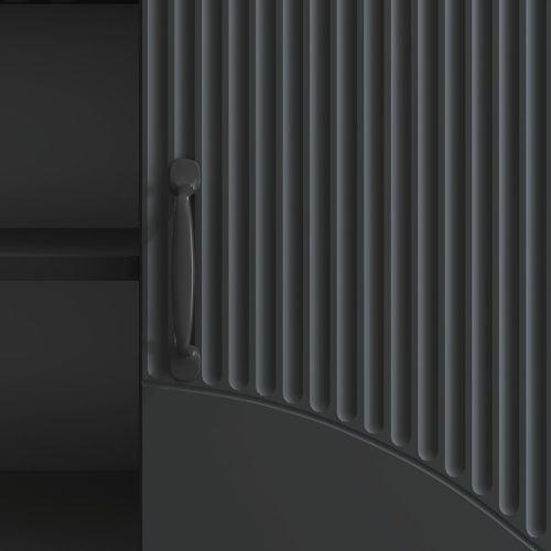 ТВ шкаф Черно 150 x 31 x 47 см Инженерна дървесина