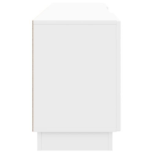 ТВ шкаф Бял гланц 150 x 31 x 47 см Инженерна дървесина