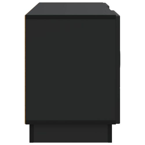 ТВ шкаф Черно 102 x 34,5 x 47 см Инженерна дървесина