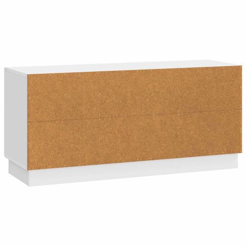 ТВ шкаф Бял гланц 102 x 34,5 x 47 см Инженерна дървесина