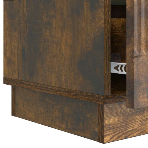 ТВ шкаф Опушен дъб 147 x 34,5 x 27 см Инженерна дървесина