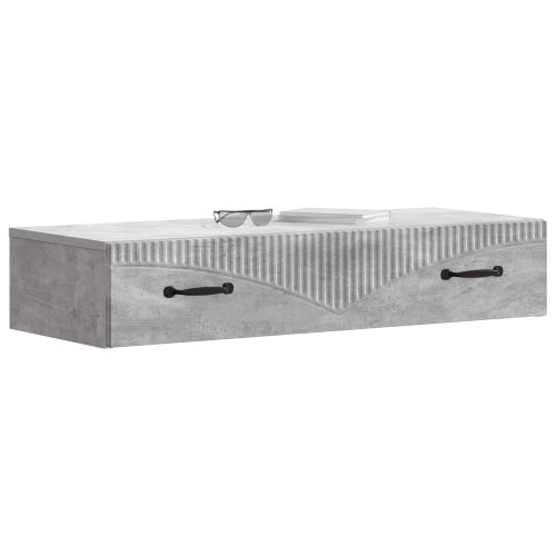 Стенен страничен масичка Бетонно сиво 87,5 x 34,5 x 17 см