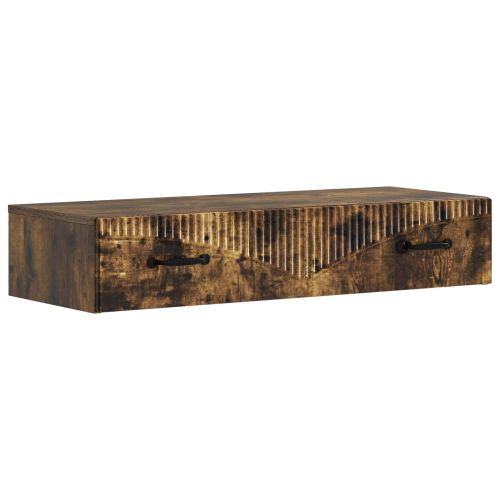 Стенен страничен масичка Опушен дъб 87,5 x 34,5 x 17 см