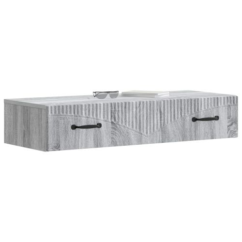 Стенен страничен масичка Сива сонома 87,5 x 34,5 x 17 см