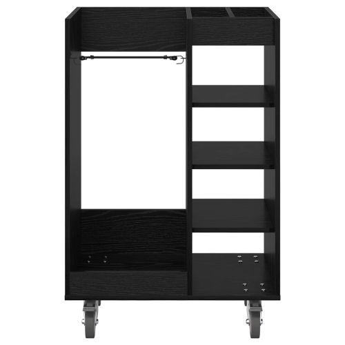 Голф шкаф с колело Едноцветен Черния дъб 65 x 45 x 98 см
