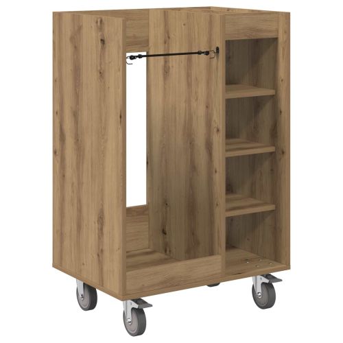 Голф шкаф с колело Едноцветен Дъб 65 x 45 x 98 см