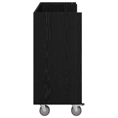 Голф шкаф с колело Едноцветен Черния дъб 120 x 45 x 98 см