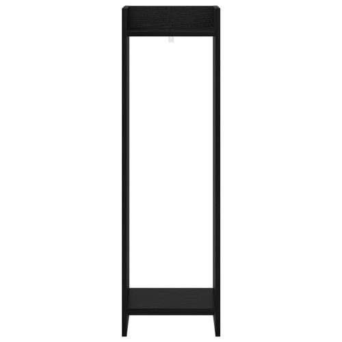 Стойка за растения с рафт 2 pcs Черен Дъб 30 x 30 x 100 см