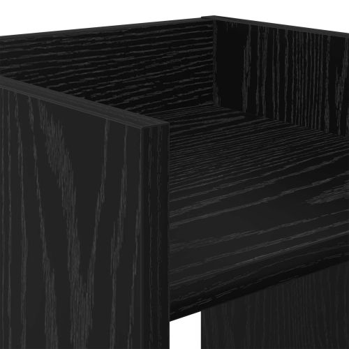 Стойка за растения с рафт 2 pcs Черен Дъб 30 x 30 x 100 см