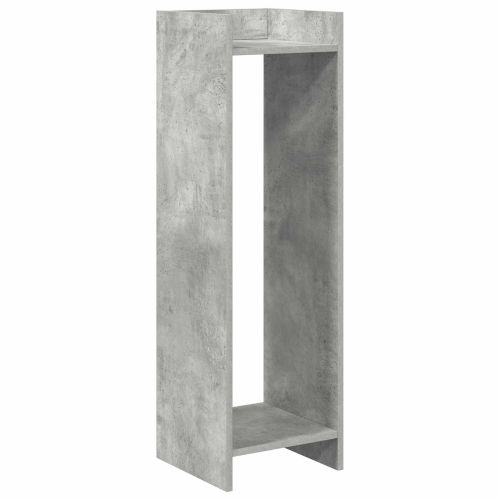 Стойка за растения с рафт Бетонно Сиво 30 x 30 x 100 см