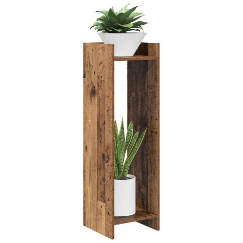 Стойка за растения с рафт Старо дърво 30 x 30 x 100 см