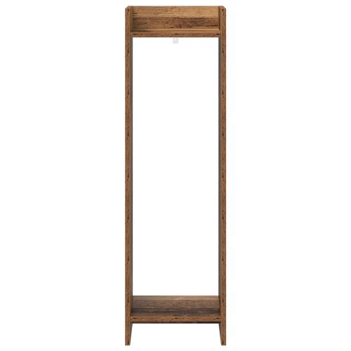 Стойка за растения с рафт 2 pcs Старо дърво 30 x 30 x 100 см