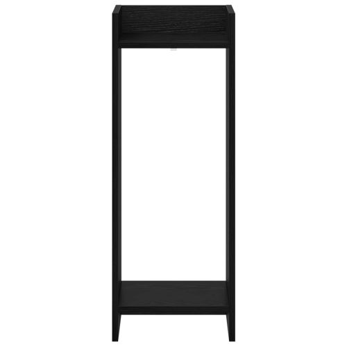 Стойка за растения с рафт 2 pcs Черен Дъб 30 x 30 x 80 cm