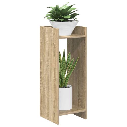Стойка за растения с рафт 2 pcs Сонома дъб 30 x 30 x 80 cm