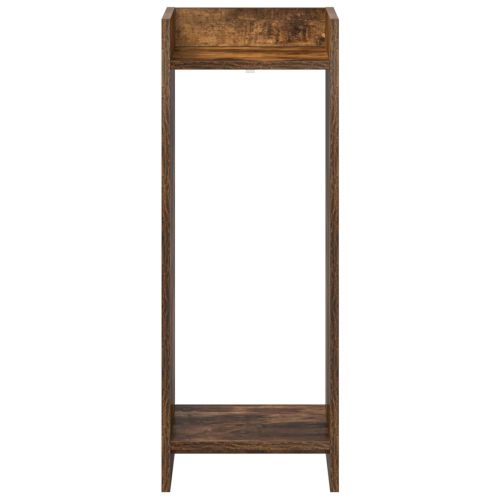 Стойка за растения с рафт 2 pcs Пушена Дъб 30 x 30 x 80 cm