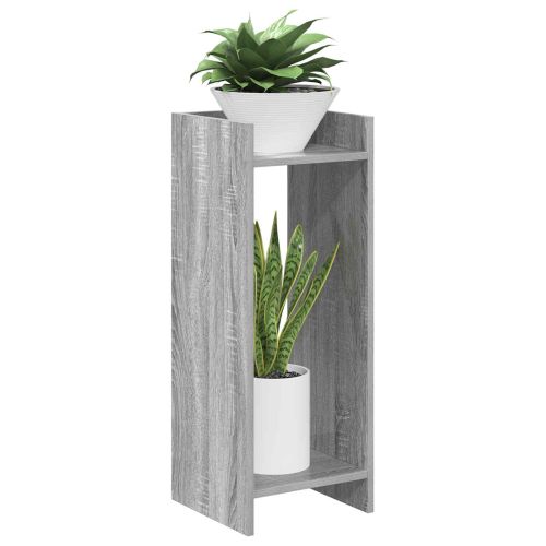 Стойка за растения с рафт Сиво Сонома 30 x 30 x 80 cm