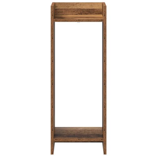 Стойка за растения с рафт 2 pcs Старо дърво 30 x 30 x 80 cm
