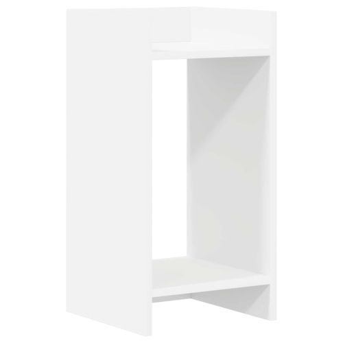 Стойка за растения с рафт Бял 30 x 30 x 60 cm