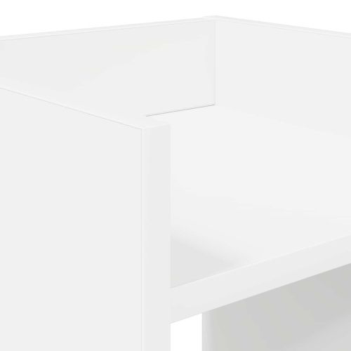 Стойка за растения с рафт 2 pcs Бял 30 x 30 x 60 cm